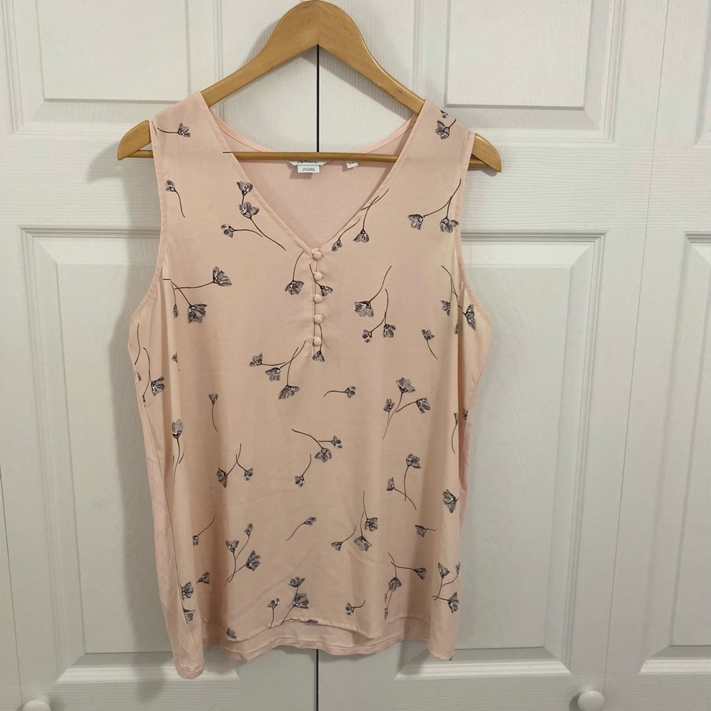 Floral Sleeveless Top - Pink